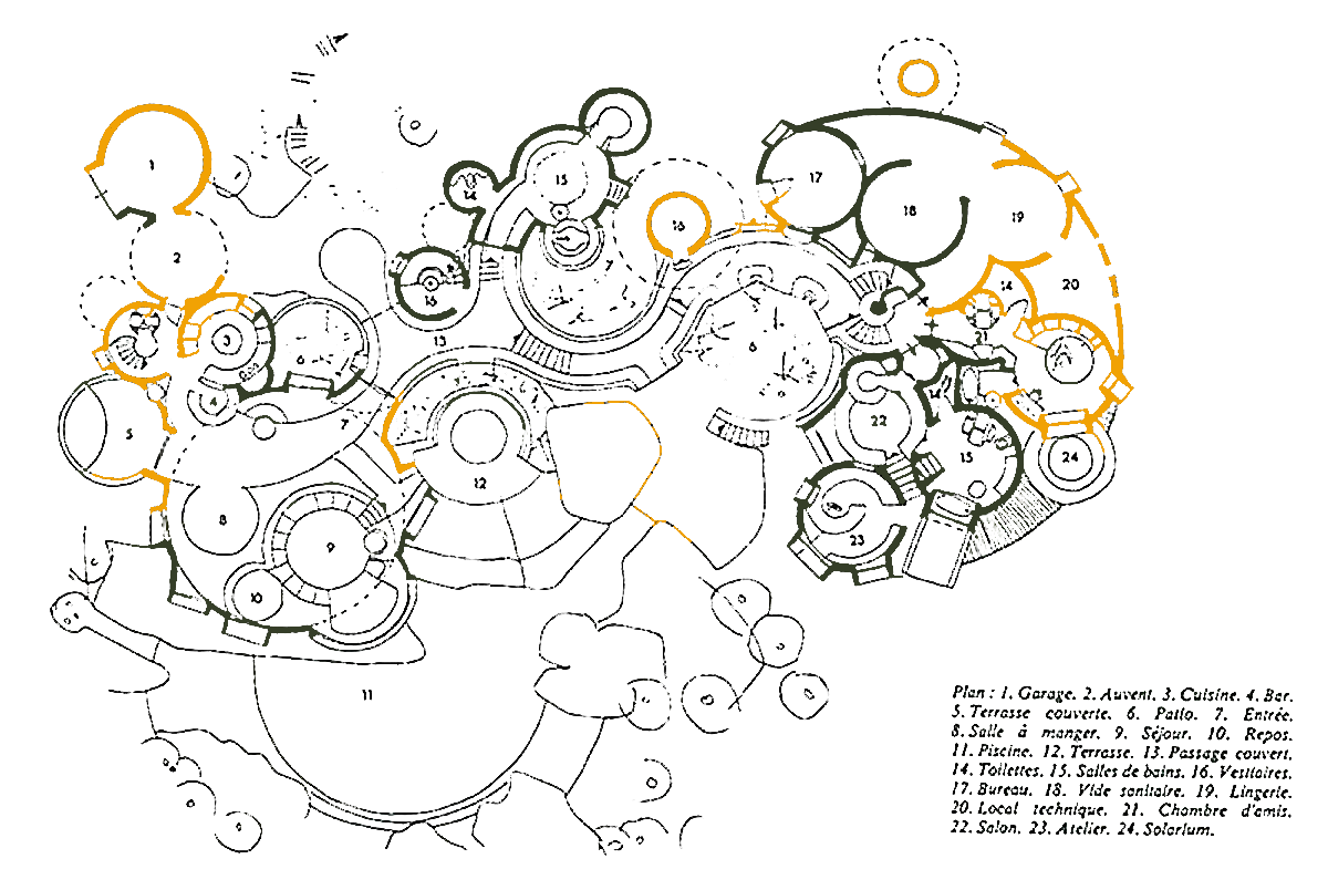 plan d'origine de la villa